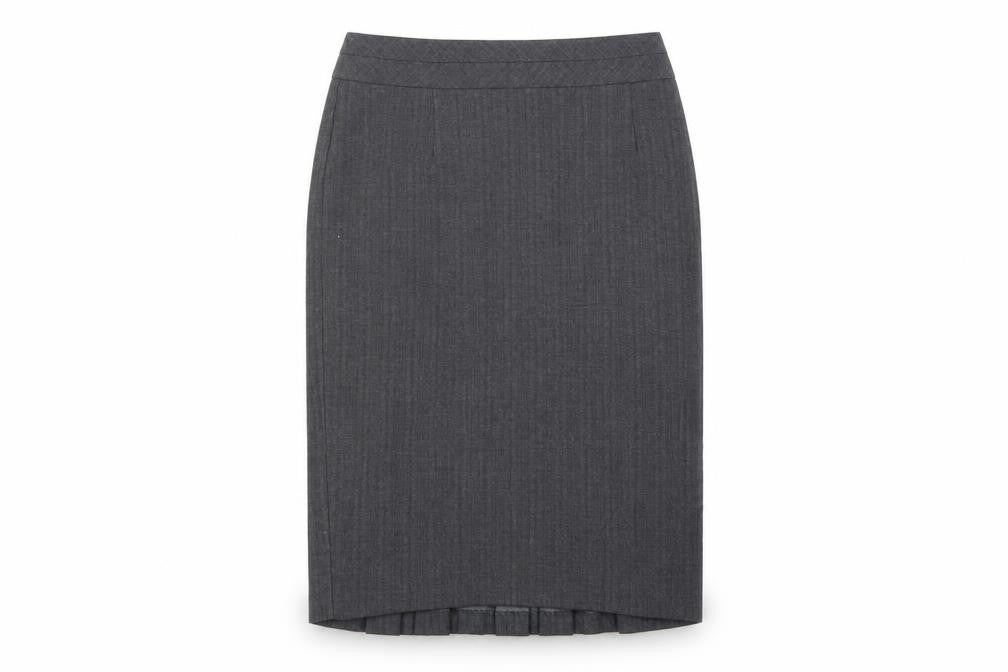 Warehouse Womens Grey Polyester Straight & Pencil Skirt Size 10 Zip