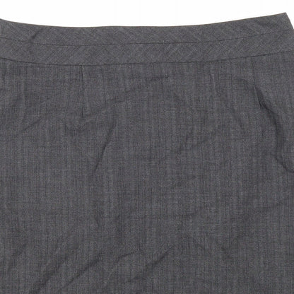 Warehouse Womens Grey Polyester Straight & Pencil Skirt Size 10 Zip