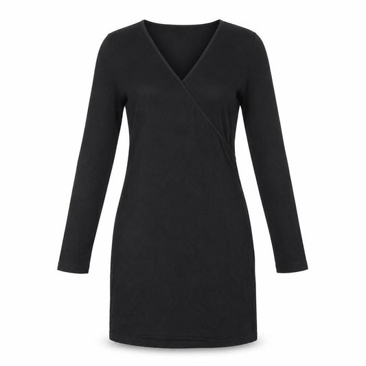 New Look Womens Black Viscose A-Line Size 10 V-Neck Pullover