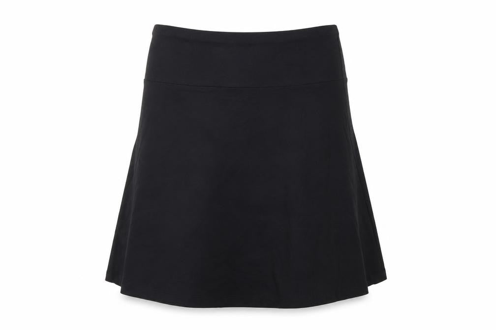 H&M Womens Black Polyester Swing Skirt Size 8 Hook & Loop
