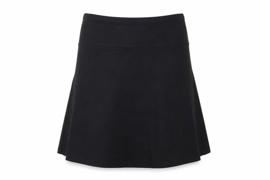 H&M Womens Black Polyester Swing Skirt Size 8 Hook & Loop