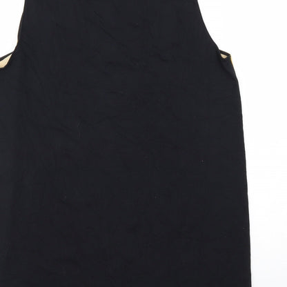 Per Una Womens Black Floral Polyester Basic Tank Size 14 V-Neck