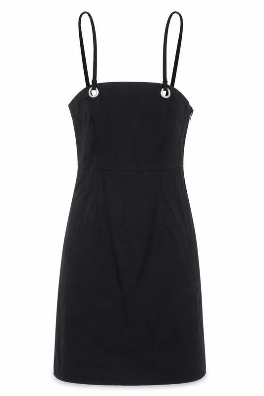 Don't Call me Jennyfer Womens Black Viscose A-Line Size XS Square Neck Zip