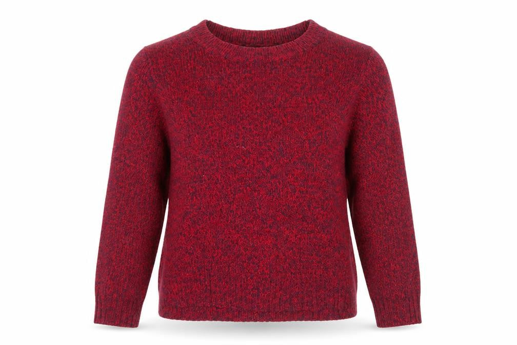 H&M Womens Red Round Neck Acrylic Pullover Jumper Size S