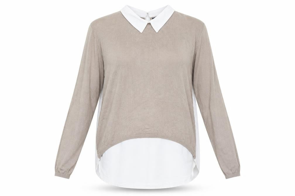 Primark Womens Brown Polyester Basic Blouse Size 8 Collared