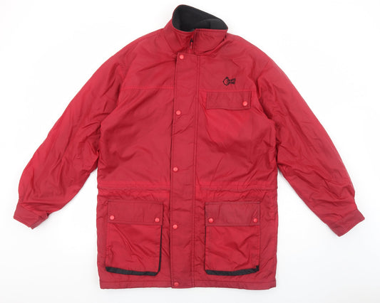 North Wind Mens Red Windbreaker Jacket Size S Zip