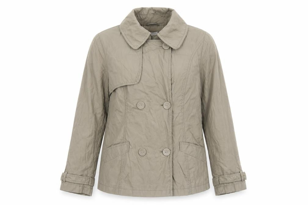 George Womens Brown Pea Coat Jacket Size 14 Button