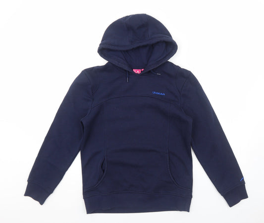 LA Gear Womens Blue Cotton Pullover Hoodie Size 8 Pullover