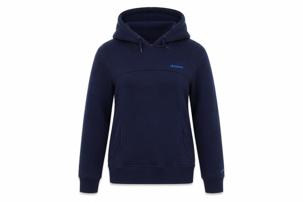 LA Gear Womens Blue Cotton Pullover Hoodie Size 8 Pullover