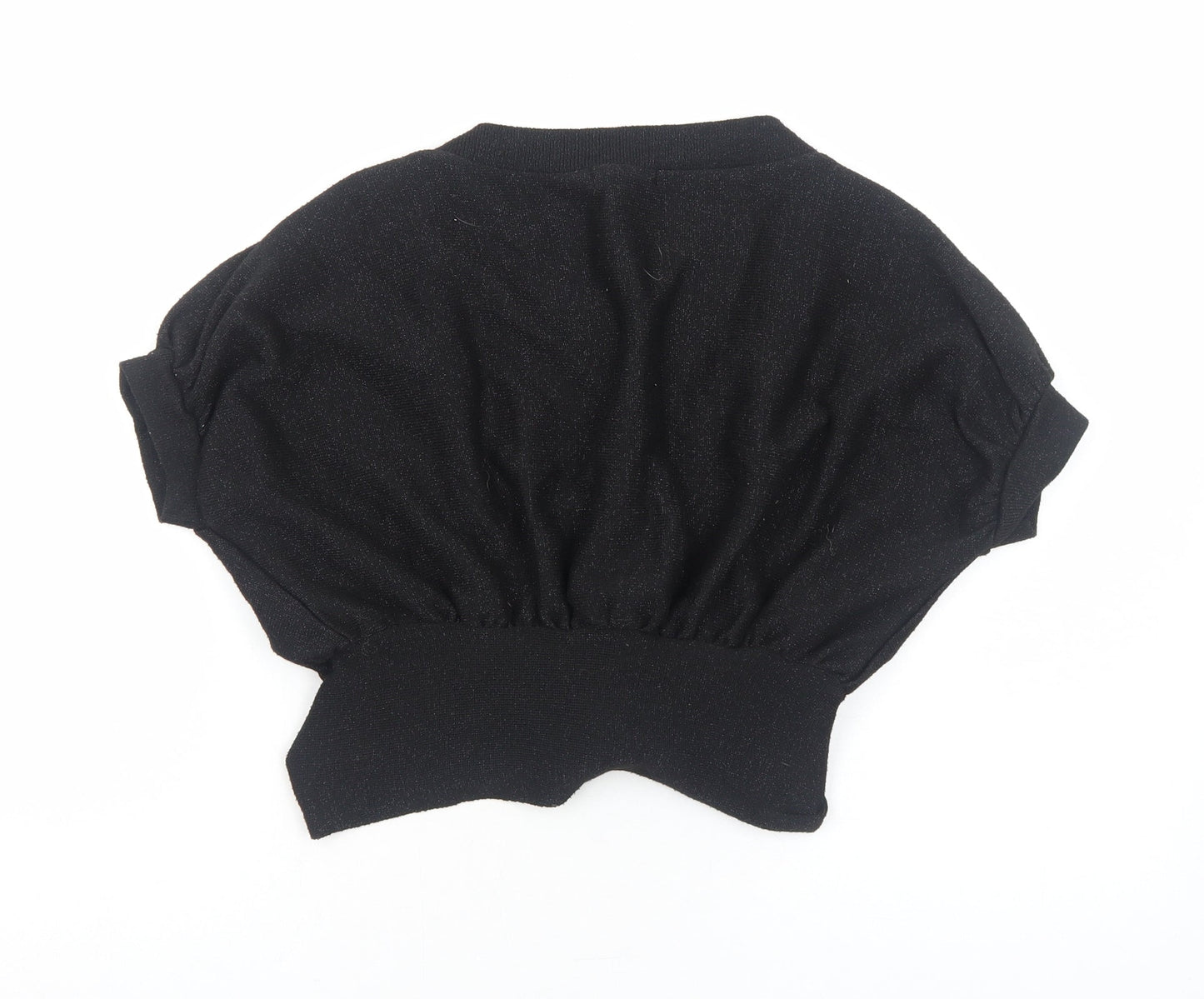 New Look Womens Black V-Neck Polyester Shrug Jumper Size 6