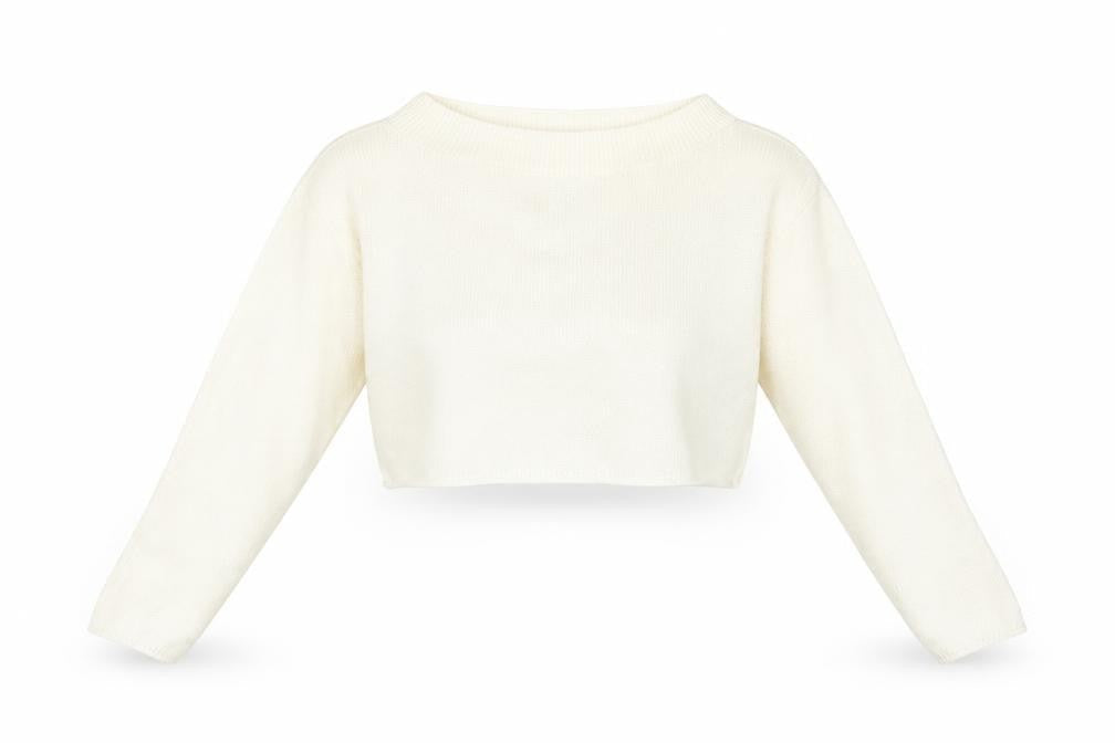 Boohoo Womens Ivory Round Neck Acrylic Pullover Jumper Size M