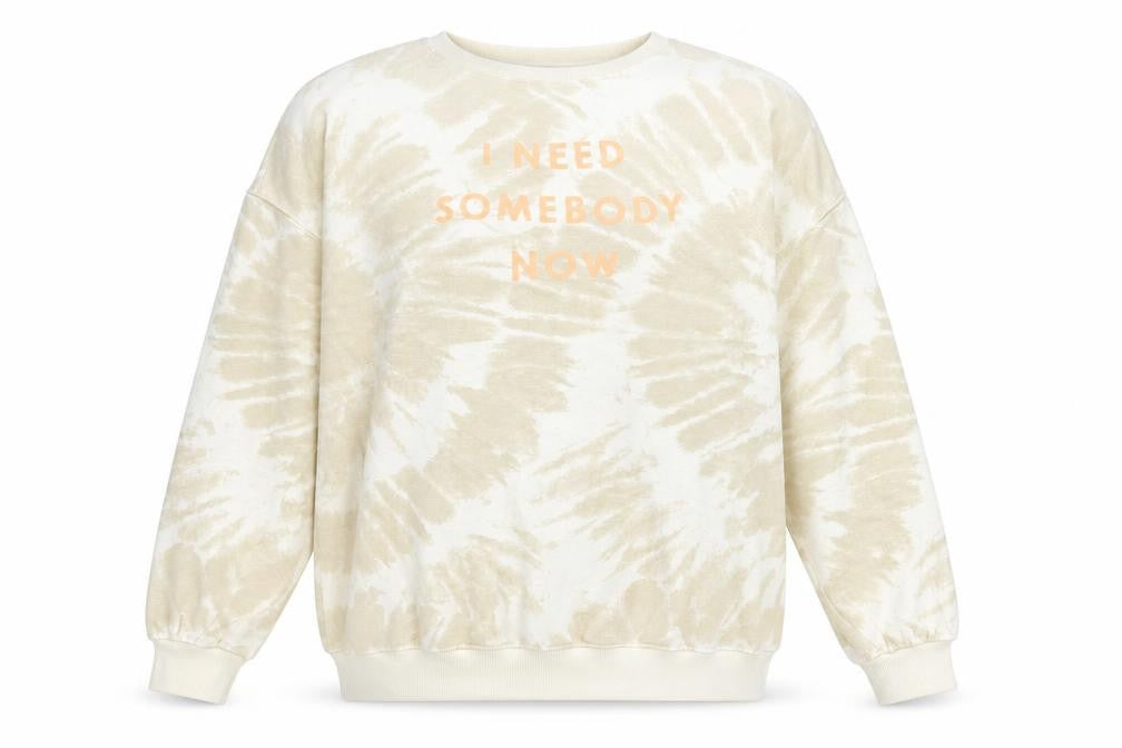 H&M Womens Beige Geometric Polyester Pullover Sweatshirt Size S Pullover - Shawn Mendes