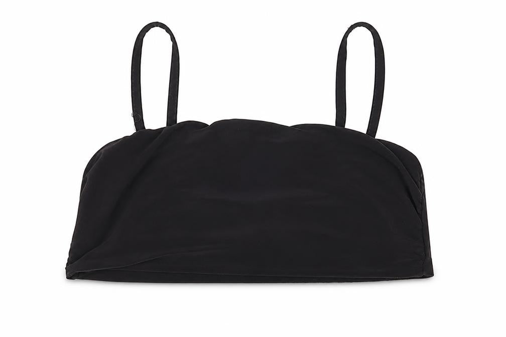 Boohoo Womens Black Polyester Cropped Tank Size 10 Square Neck