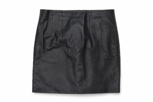 Topshop Womens Black Polyester Straight & Pencil Skirt Size 10 Zip