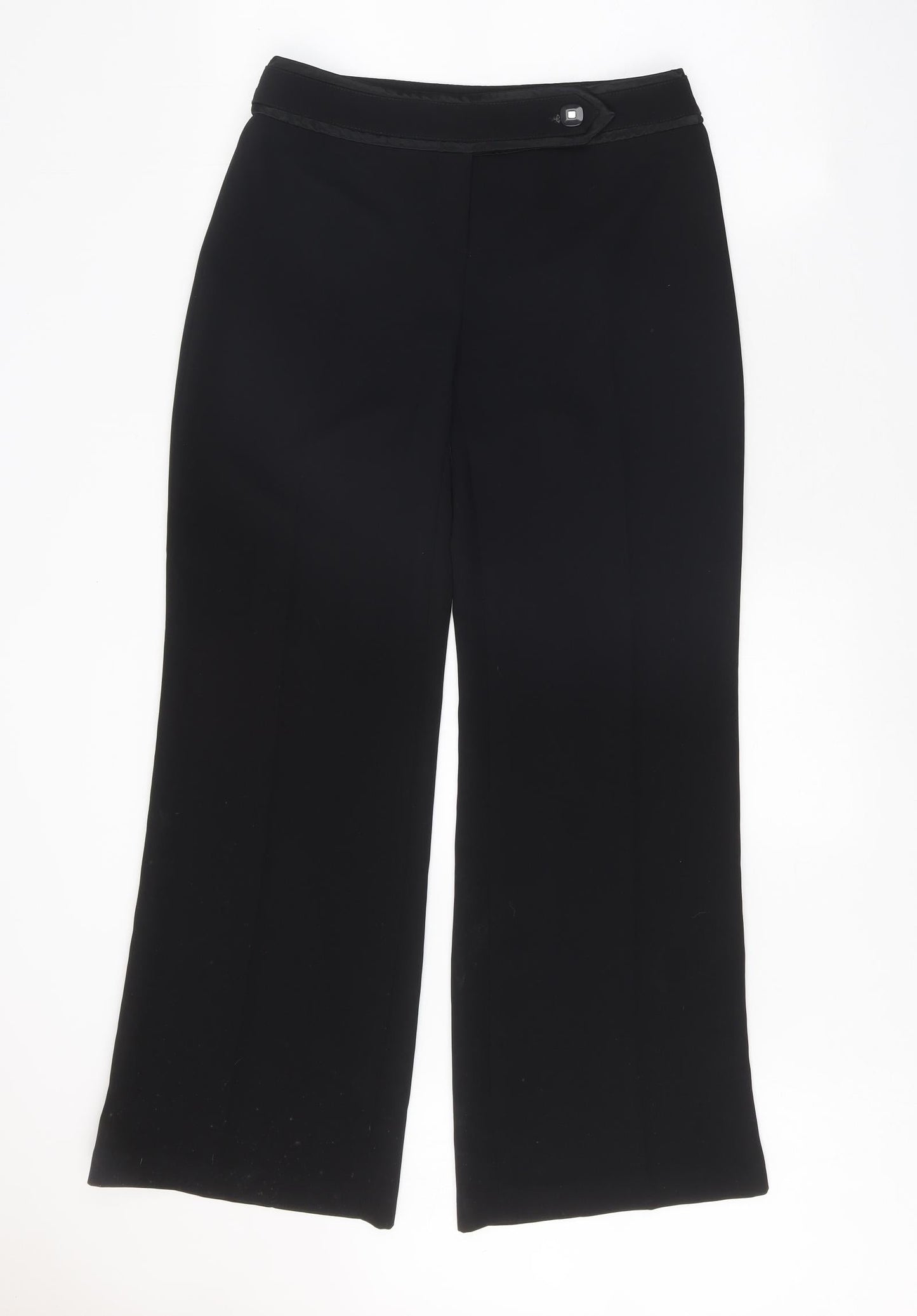 Principles Womens Black Polyester Trousers Size 10 Regular Zip
