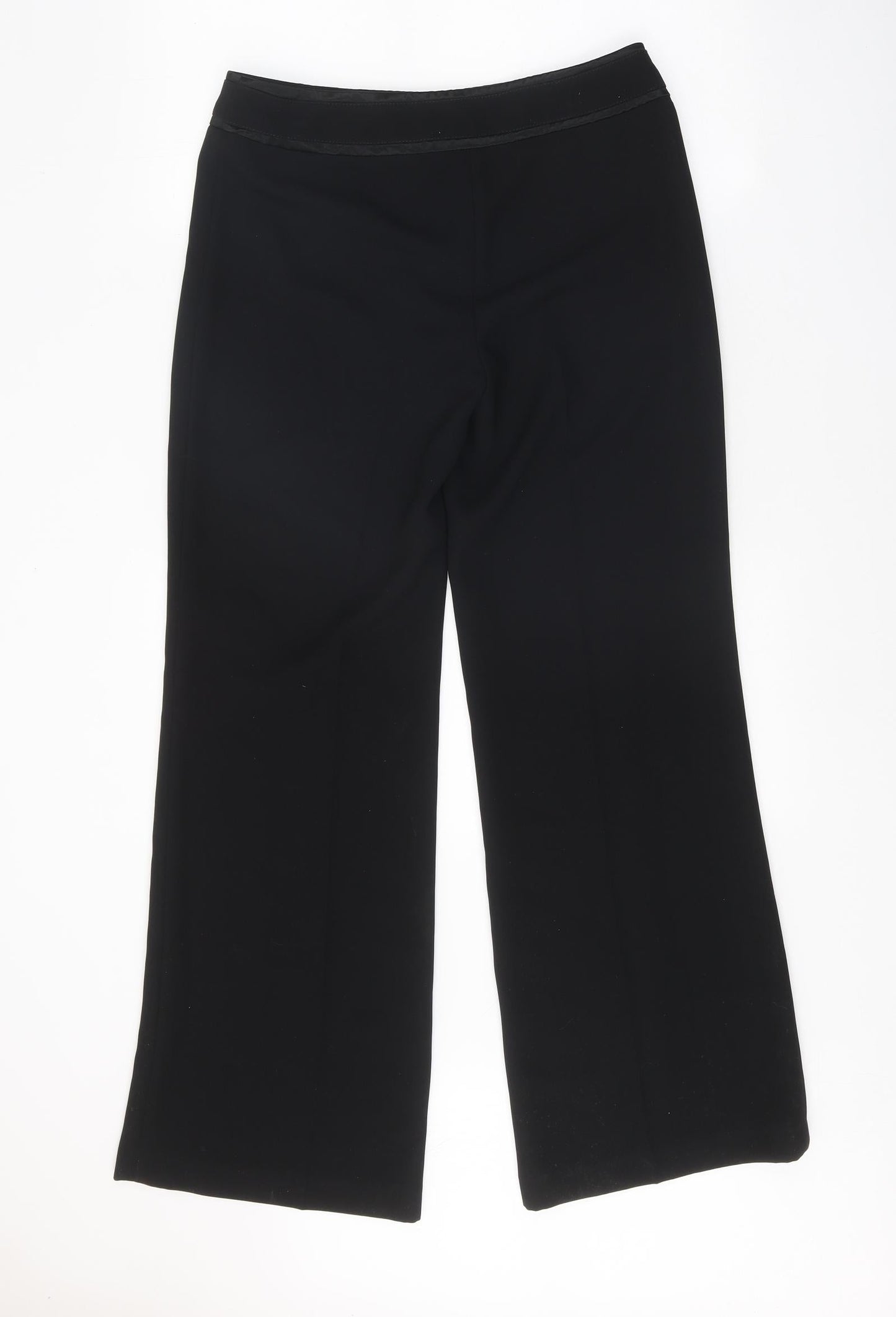 Principles Womens Black Polyester Trousers Size 10 Regular Zip