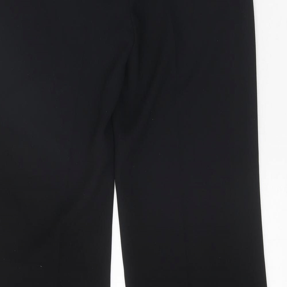 Principles Womens Black Polyester Trousers Size 10 Regular Zip