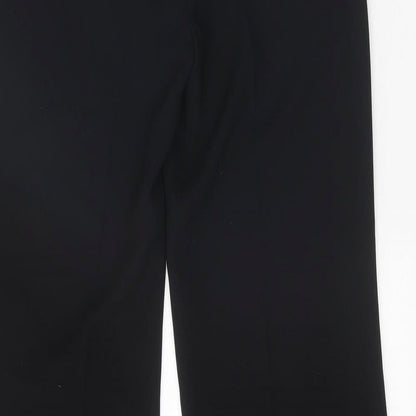 Principles Womens Black Polyester Trousers Size 10 Regular Zip