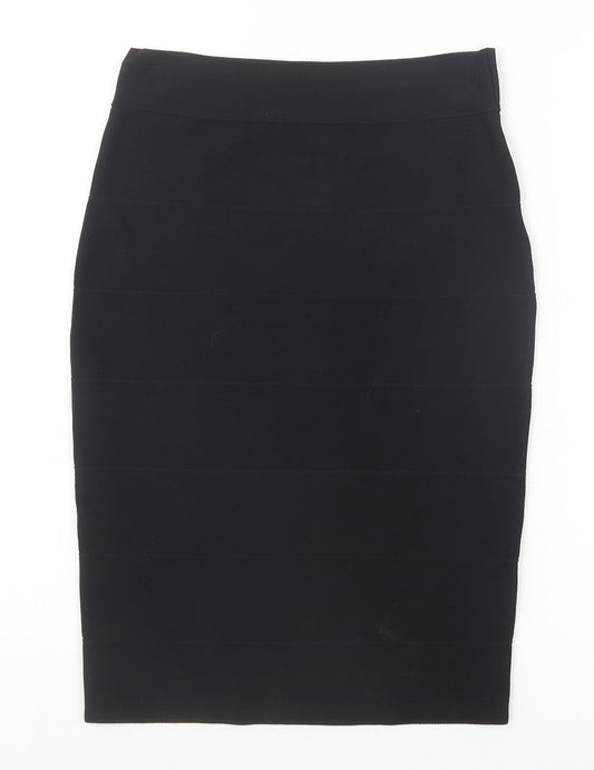 Romeo & Juliet Couture Womens Black Viscose Straight & Pencil Skirt Size 10