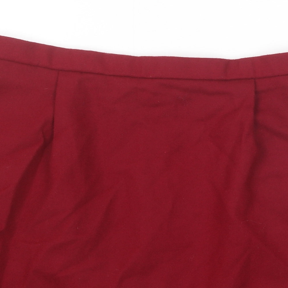 Pendleton Womens Red Wool Straight & Pencil Skirt Size M Zip