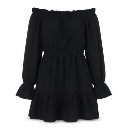 Boohoo Womens Black Polyester A-Line Size 12 Boat Neck Pullover