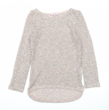 Next Womens Pink Round Neck Acrylic Pullover Jumper Size 6