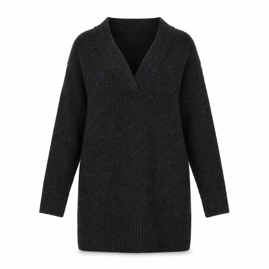 H&M Womens Black Acrylic Jumper Dress Size XS V-Neck Pullover