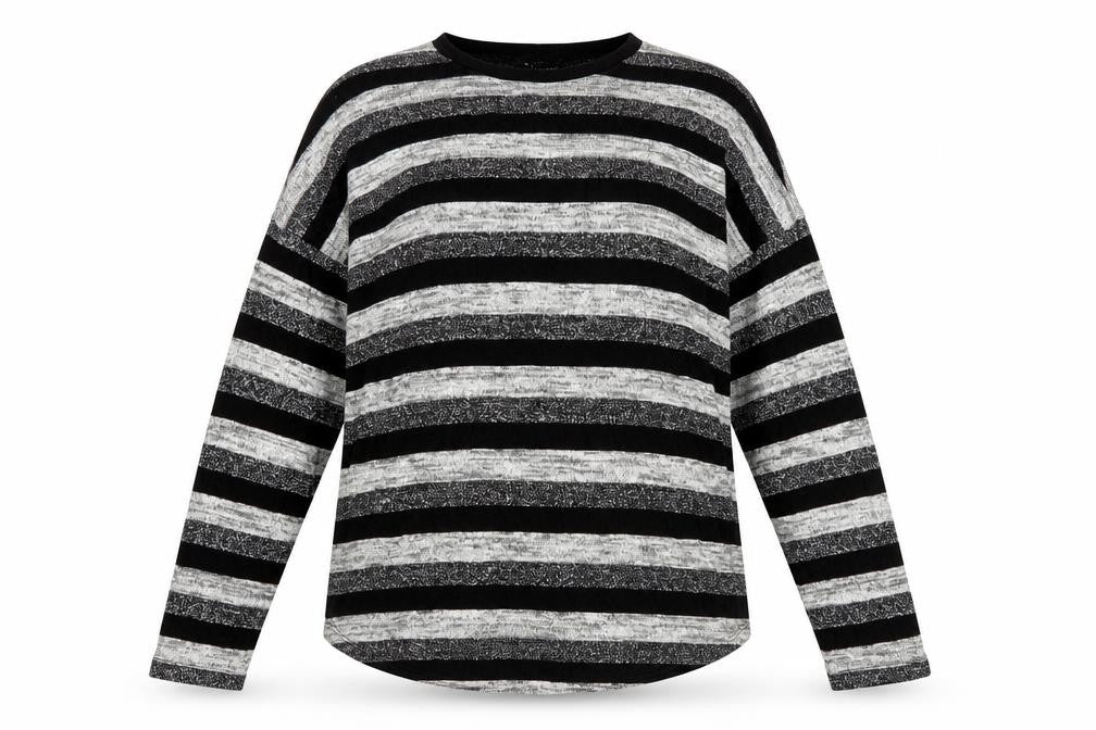 Peacocks Womens Multicoloured Round Neck Striped Polyester Pullover Jumper Size 10