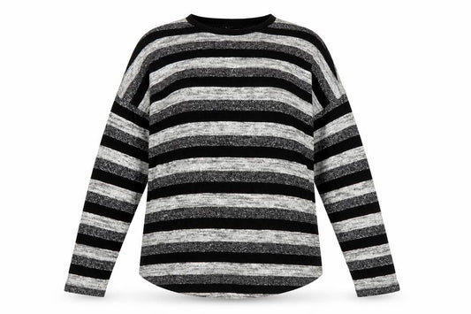 Peacocks Womens Multicoloured Round Neck Striped Polyester Pullover Jumper Size 10