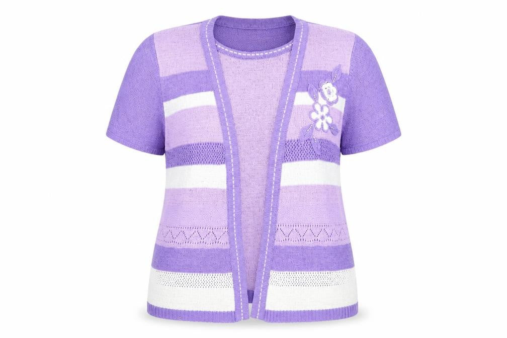 Reflect Womens Purple Round Neck Geometric Acrylic Pullover Jumper Size S - Twin Set