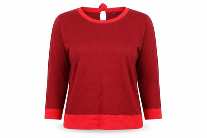 Roman Womens Red Round Neck Viscose Pullover Jumper Size 14