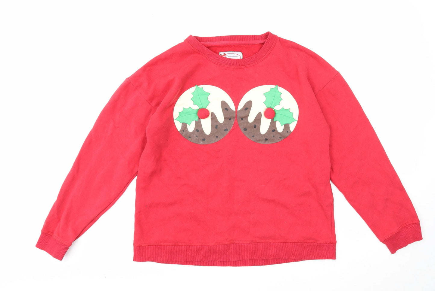 Atmosphere Womens Red Cotton Pullover Sweatshirt Size 12 Pullover - Christmas