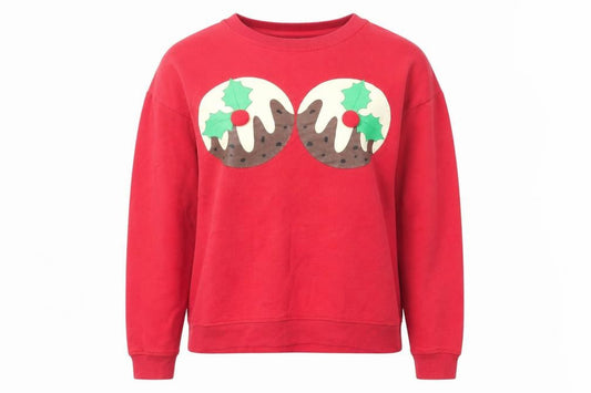 Atmosphere Womens Red Cotton Pullover Sweatshirt Size 12 Pullover - Christmas