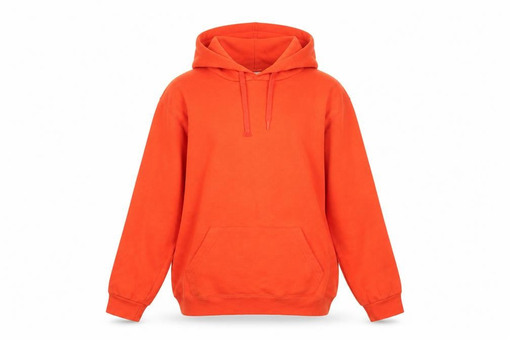 BEC Collection Womens Orange Cotton Pullover Hoodie Size M Pullover
