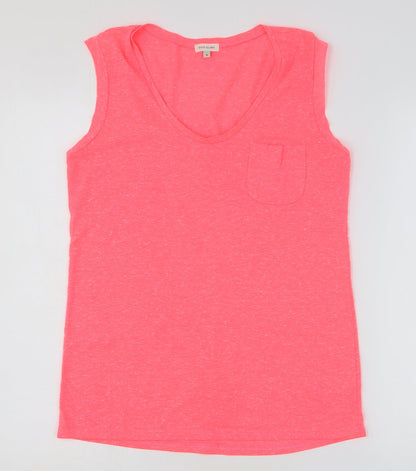 River Island Womens Pink Polyester Basic Tank Size 8 V-Neck