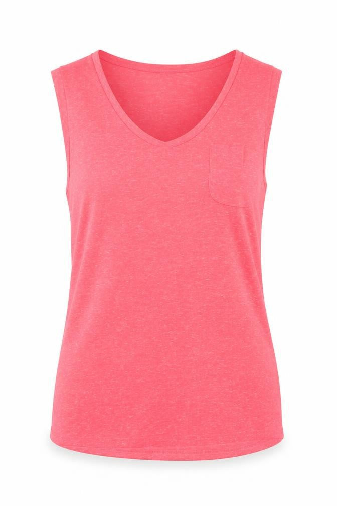River Island Womens Pink Polyester Basic Tank Size 8 V-Neck