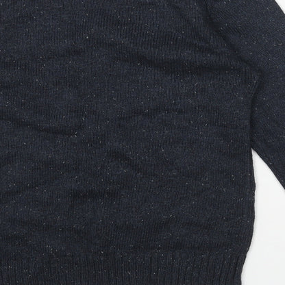 Next Womens Grey Round Neck Acrylic Pullover Jumper Size S - Reindeer