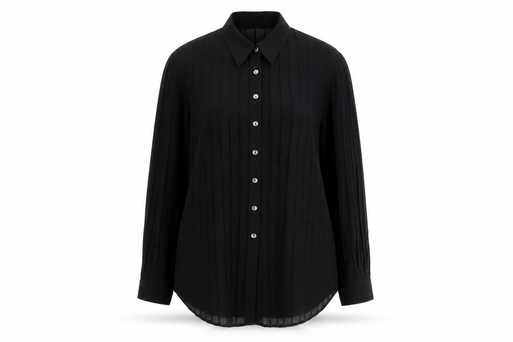NEXT Womens Black Polyester Basic Button-Up Size 10 Collared