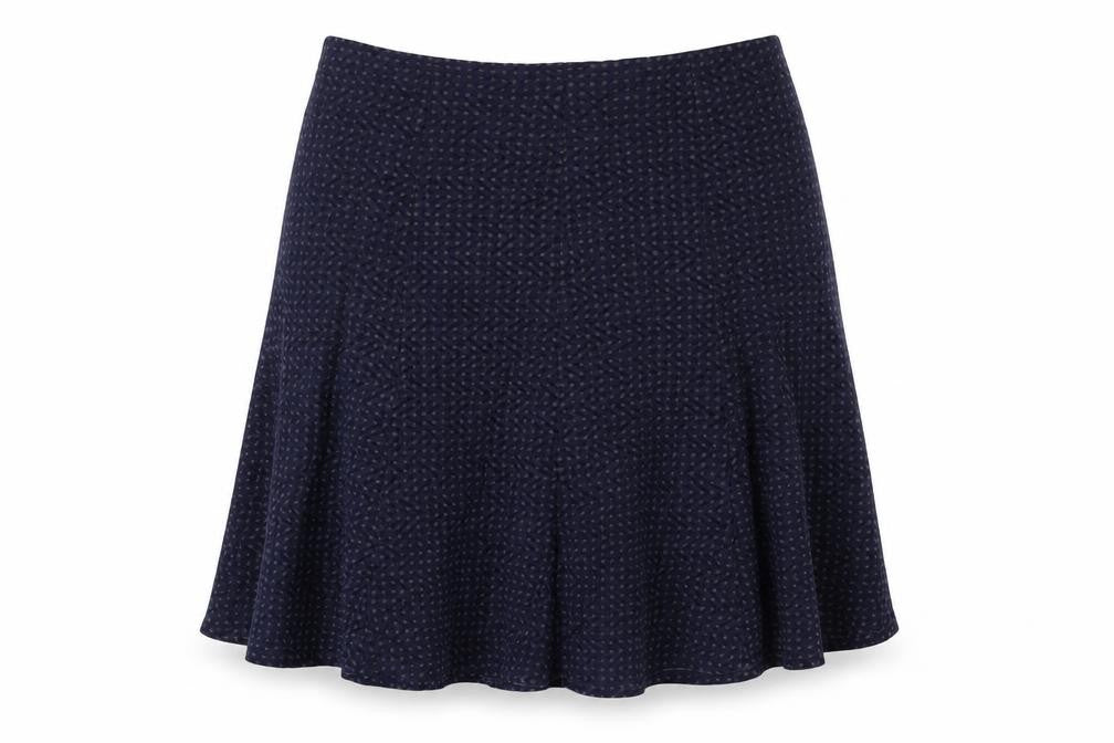 Classics Womens Blue Geometric Polyester Swing Skirt Size 20