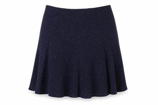 Classics Womens Blue Geometric Polyester Swing Skirt Size 20