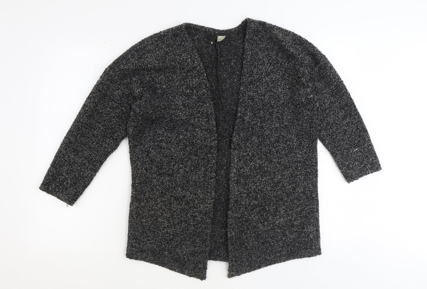 Divided Womens Grey V-Neck Acrylic Cardigan Jumper Size S - Coatigan