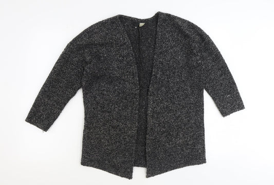 Divided Womens Grey V-Neck Acrylic Cardigan Jumper Size S - Coatigan