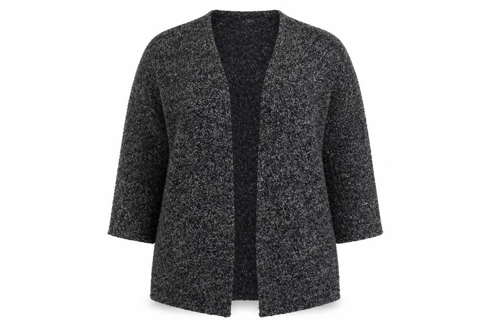 Divided Womens Grey V-Neck Acrylic Cardigan Jumper Size S - Coatigan