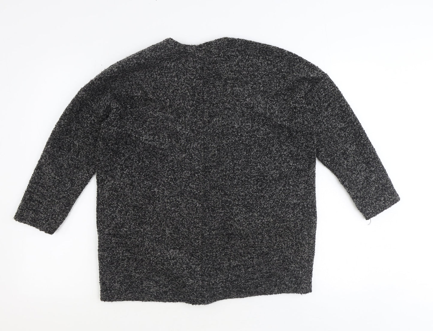 Divided Womens Grey V-Neck Acrylic Cardigan Jumper Size S - Coatigan