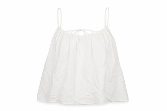 Primark Womens White Polyester Camisole Tank Size 6 Scoop Neck - Tie Back Detail