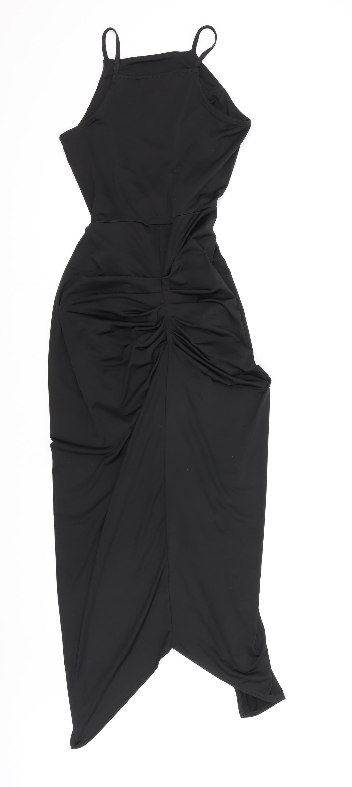 Miss Selfridge Womens Black Polyester A-Line Size 4 Square Neck Pullover