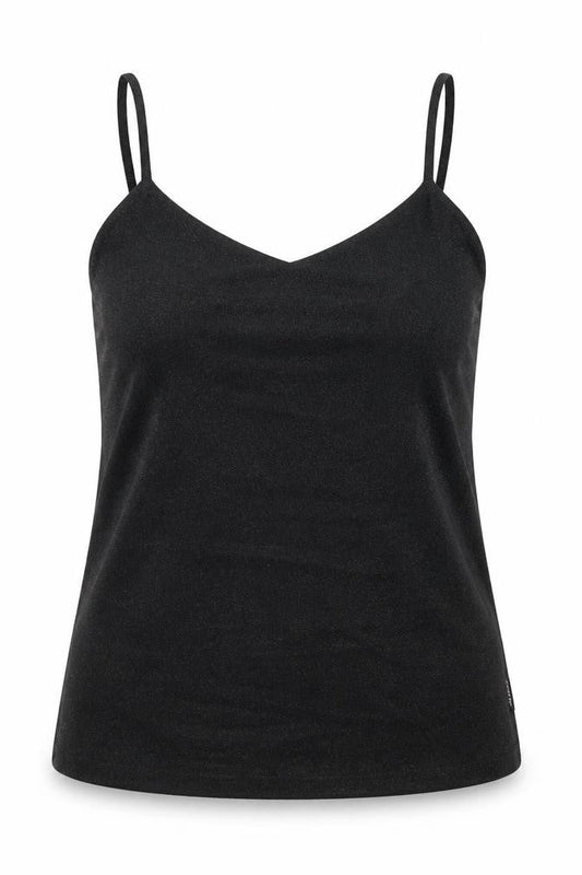 By Veer Womens Black Polyester Camisole Tank Size S V-Neck