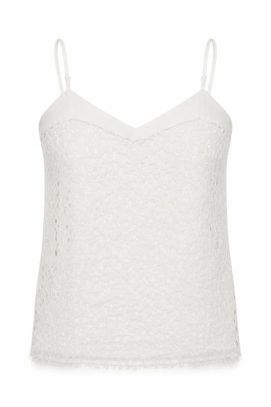 TU Womens White Floral Polyamide Camisole Tank Size 8 V-Neck - Gok Wan Collection