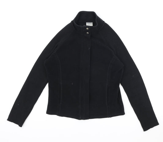 NEXT Womens Black Cotton Full Zip Sweatshirt Size 12 Zip