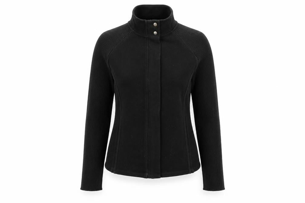 NEXT Womens Black Cotton Full Zip Sweatshirt Size 12 Zip